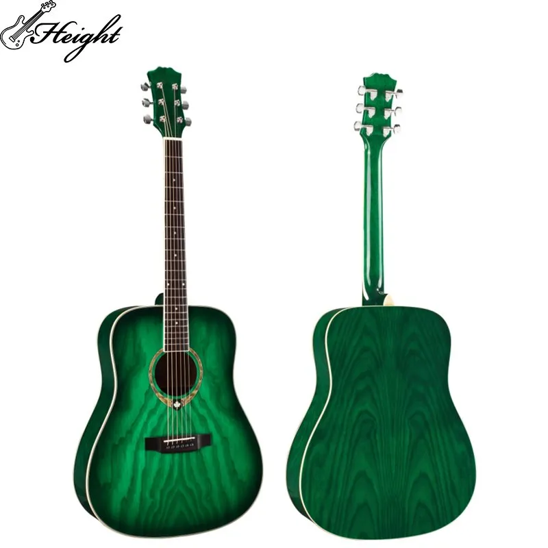 Overall look of HT-140GR green acoustic guitar