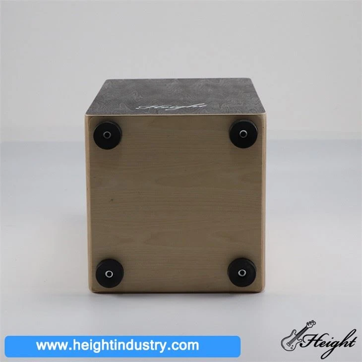 Wooden Hand Drum Percussion Box With Internal Guitar Strings, Deep Bass, Classic Slap, And Crackle Sound With Pickup Connector,